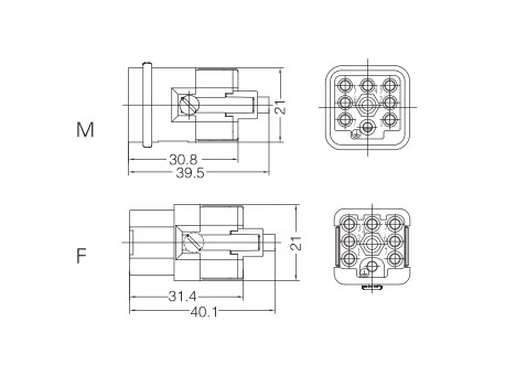 紧凑小体积型插芯 冷压连接 HQ-007-0-FC 尺寸.jpg