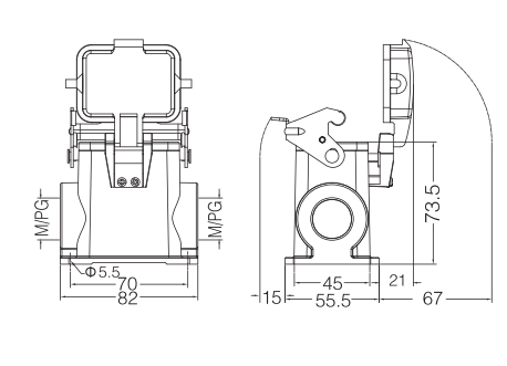 金属外壳 封底下壳 高结构 H6B-SFH-1L-M25-2M25-M32-2M32-PG21-2PG21-PG29-2PG29尺寸.jpg