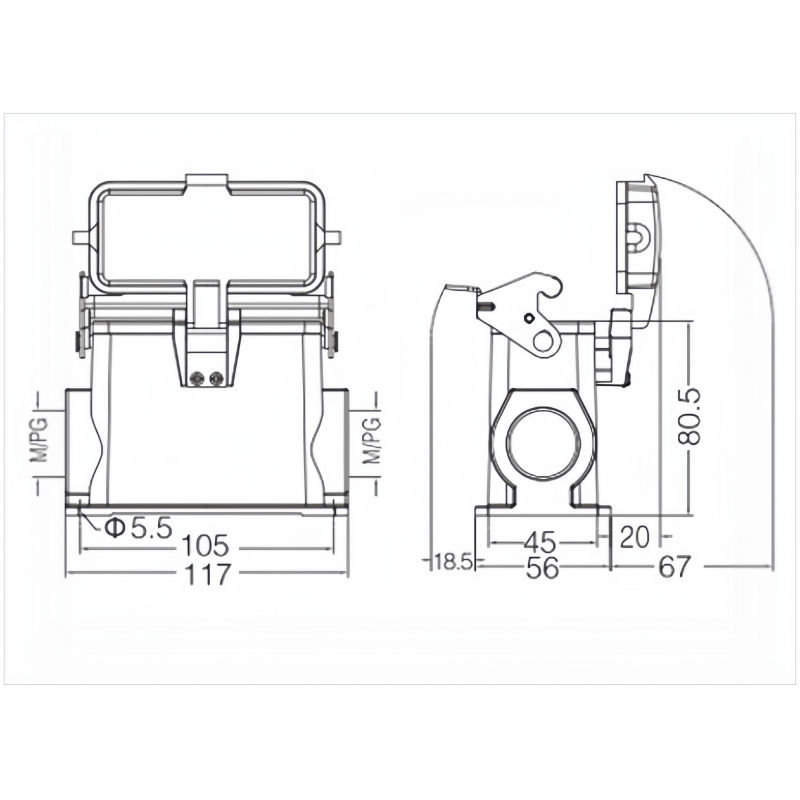 金属外壳 封底下壳 高结构 H16B-SFH-1L-M32-2M25-2M32-PG21-2PG21-PG29-2PG29 尺寸.png