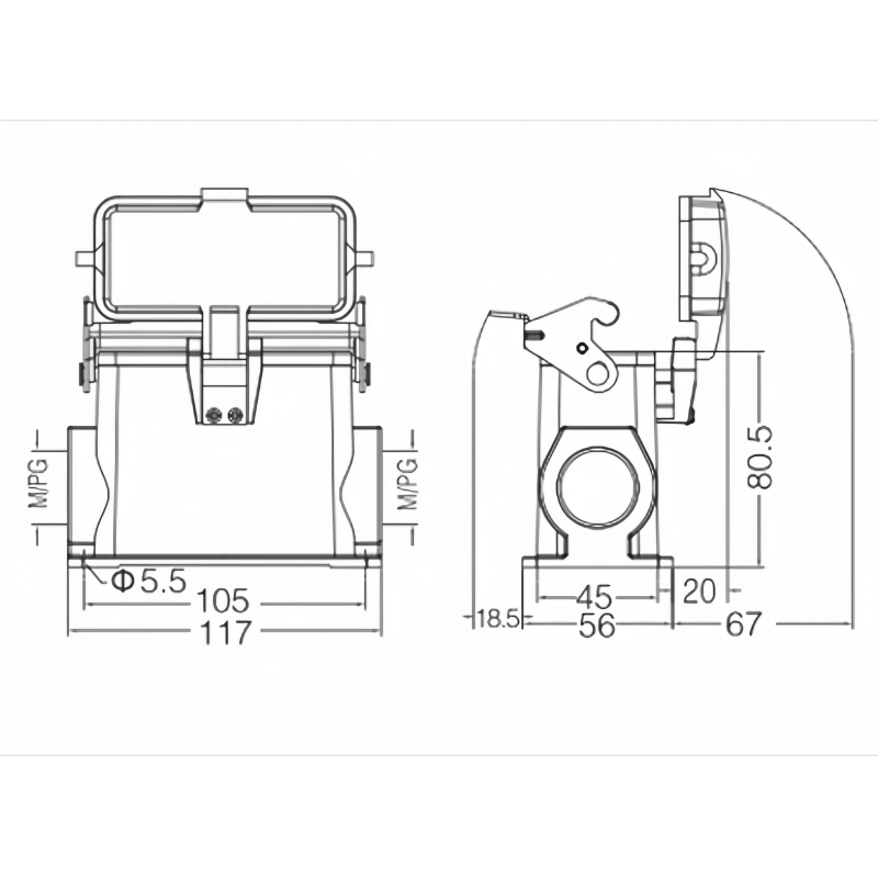 金属外壳 封底下壳 高结构 H16B-SFH-1L-MCV-M32-2M25-2M32-PG21-2PG21-PG29-2PG29 尺寸.png