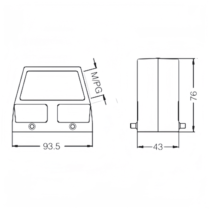 金属外壳 上壳侧出线 高结构 H16B-SEH-4B-M32-M40-PG21-PG29 尺寸.png