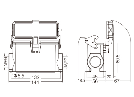 金属外壳 封底下壳 高结构 H24B-SFH-1L-MCV-M32-2M32-PG21-2PG21-PG29-2PG29 尺寸.jpg